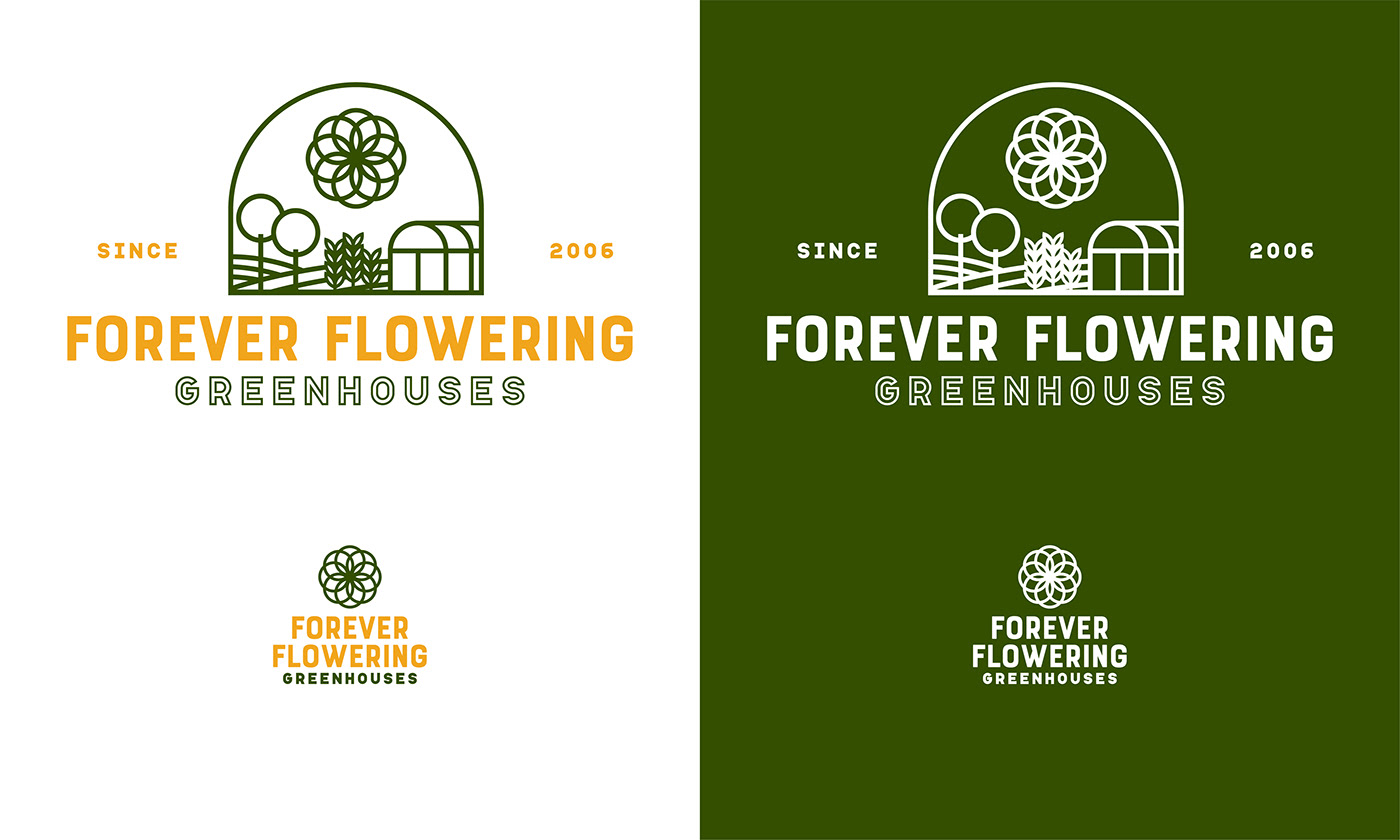 design farm farming Flowers font greenhouse logo Nature plants typography  