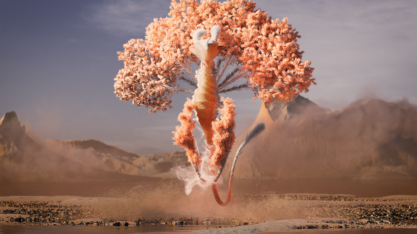 3D animation  fantasy creature birth mythical Digital Art  Film   short movie