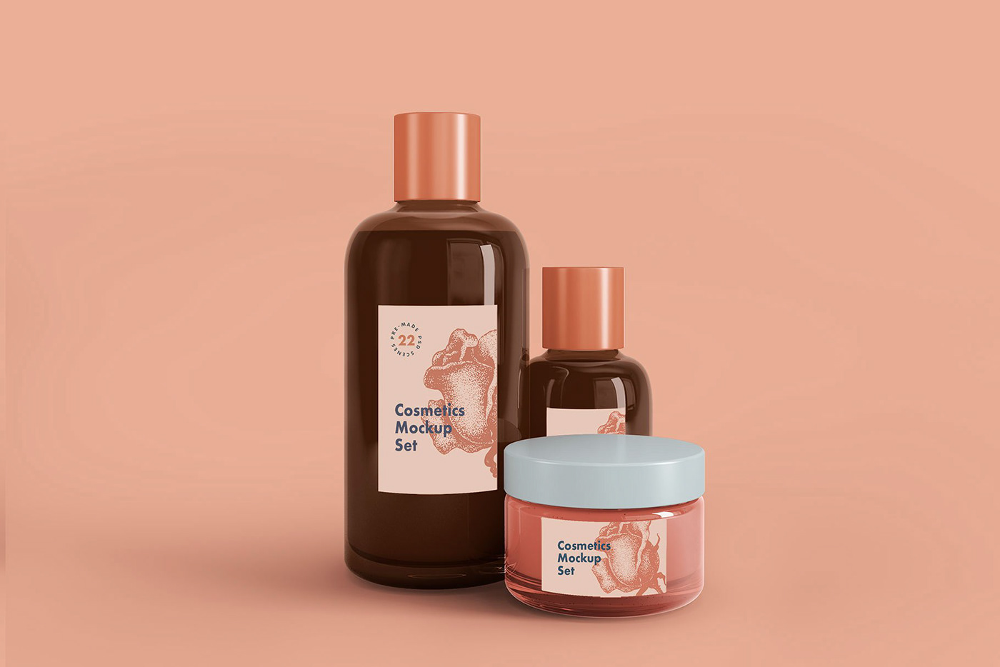 Download Cosmetics Mockup + Free Sample on Behance