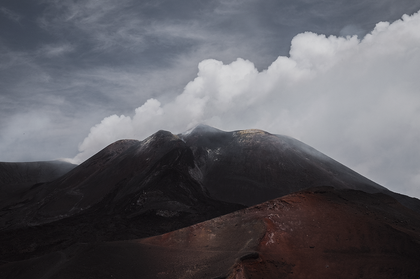 Italy Mount Etna Nature Photography  volcano Landscape contrast dog mountain path