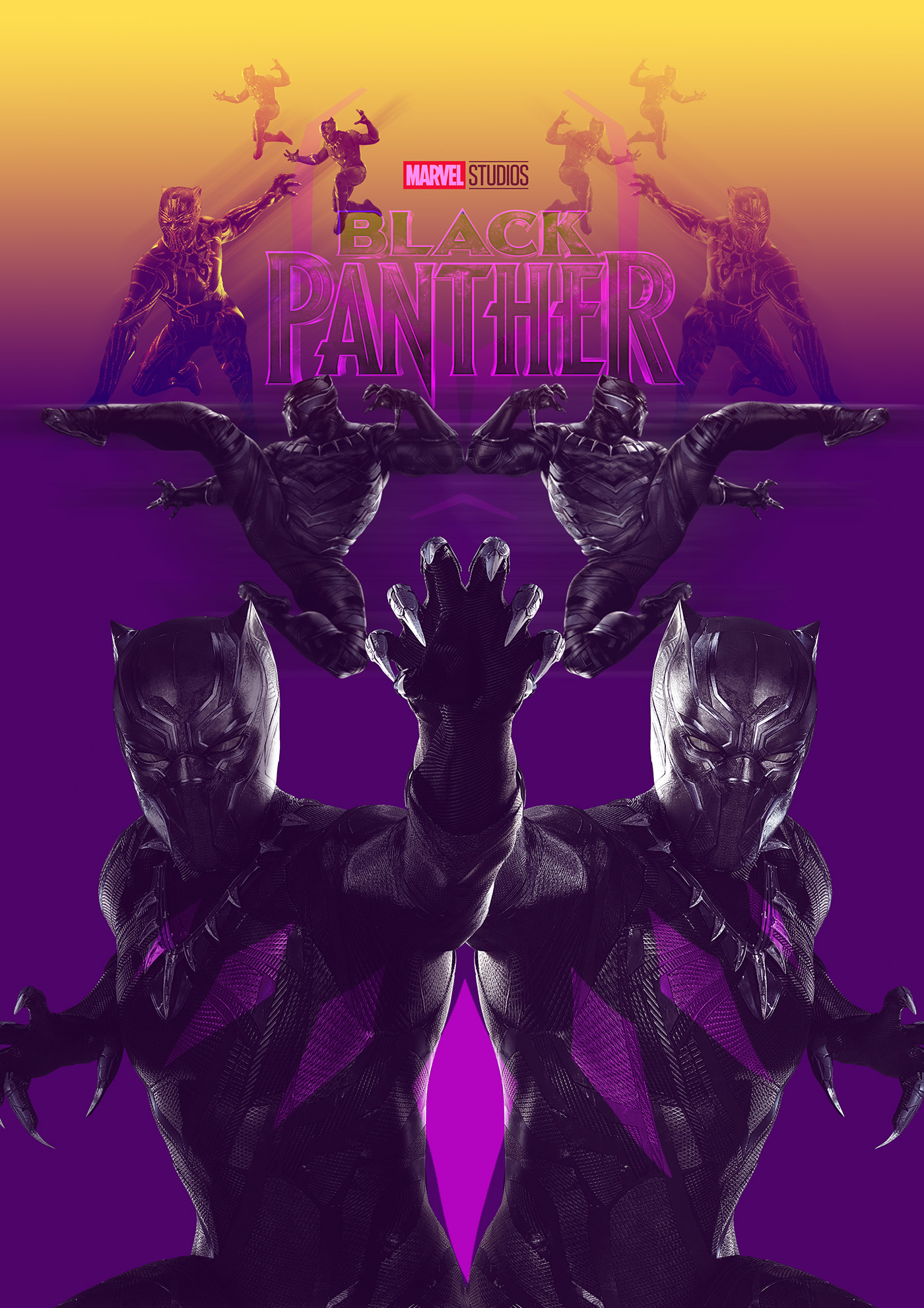marvel blackpanter posters desigen trends gradient news comics War of Infinity deadpool 2