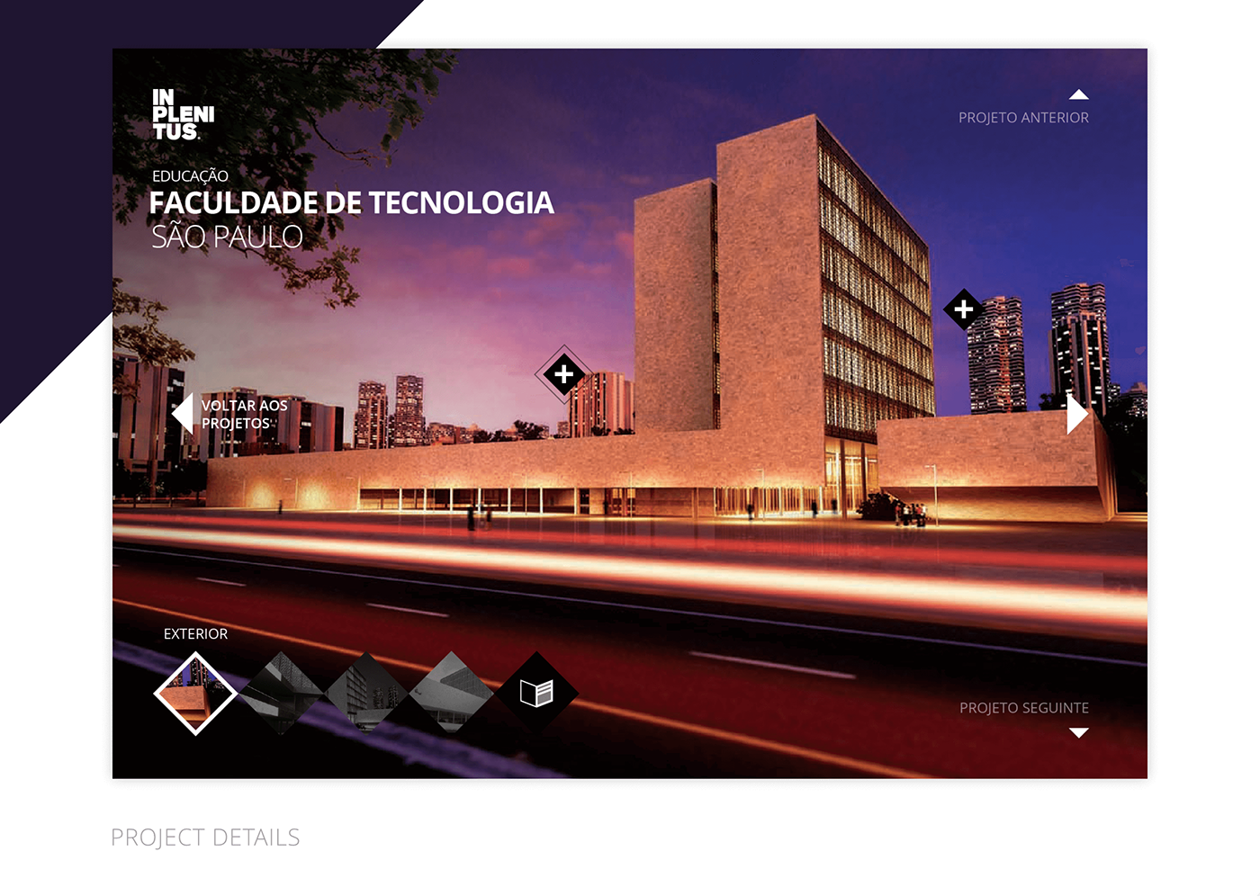 Website ux UI architecture tablet geometric minimalist