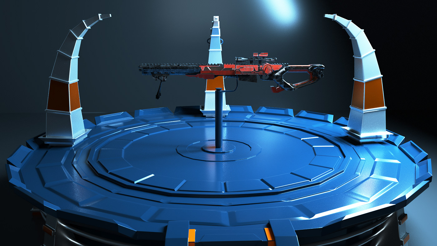 3D Arnold Render CGI game Gun Maya Render Substance Painter visualization Weapon
