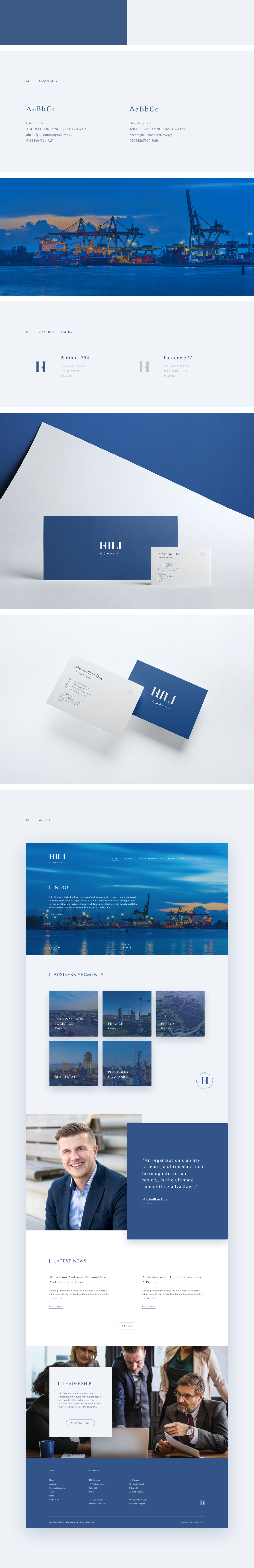 Hili Company branding  Collateral logo Website Web Design 