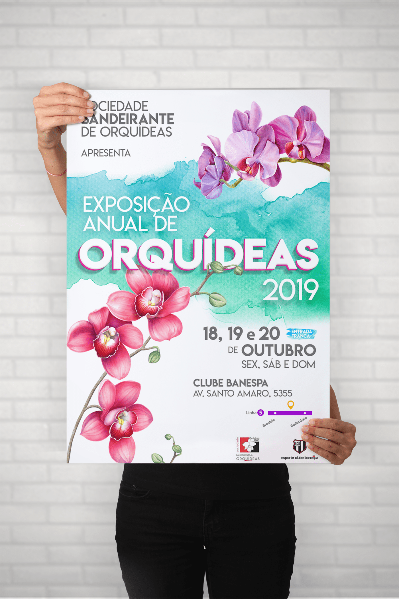 Advertising  floral flyer graphic design  marketing   orchid print Social media post typography   watercolor