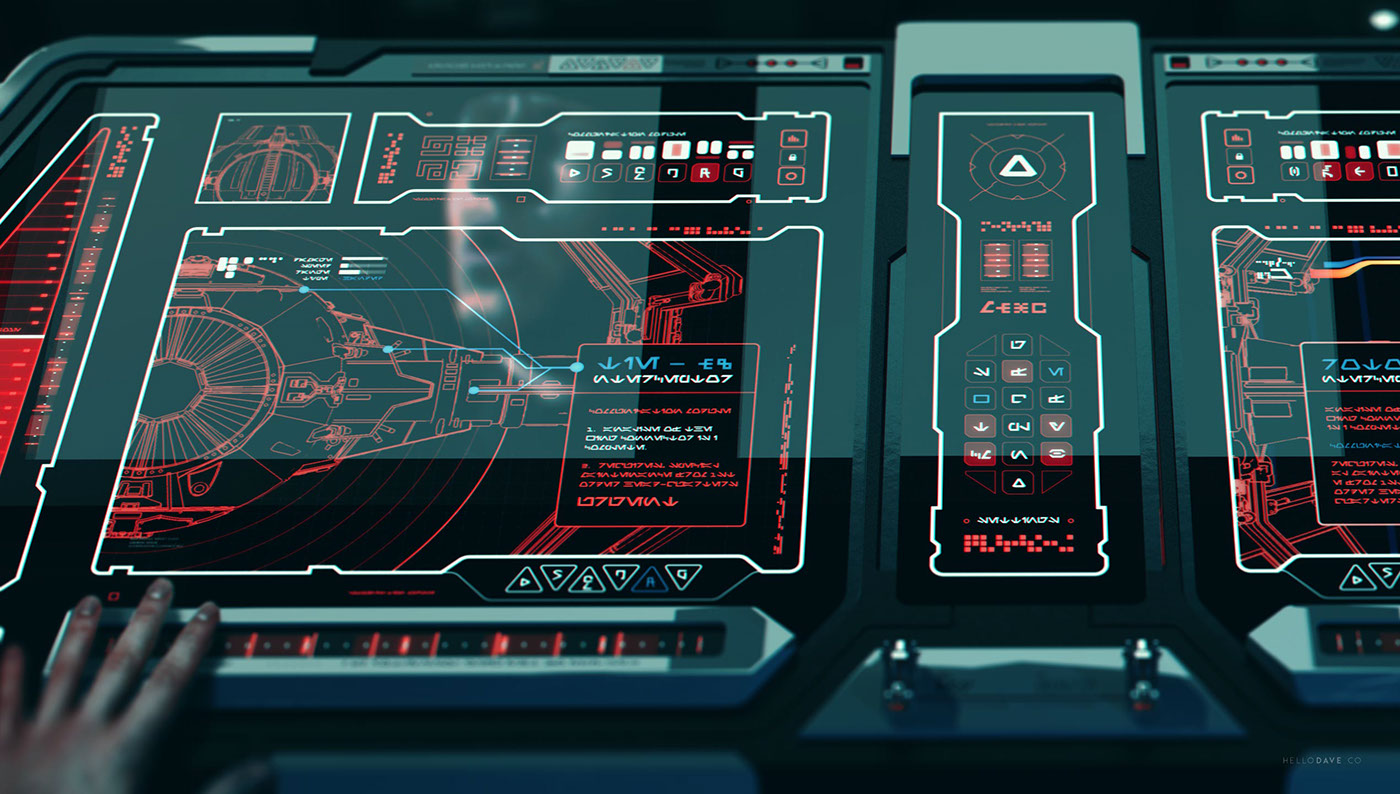 star wars Scifi UI FUI interfaces Film   concept art Empire