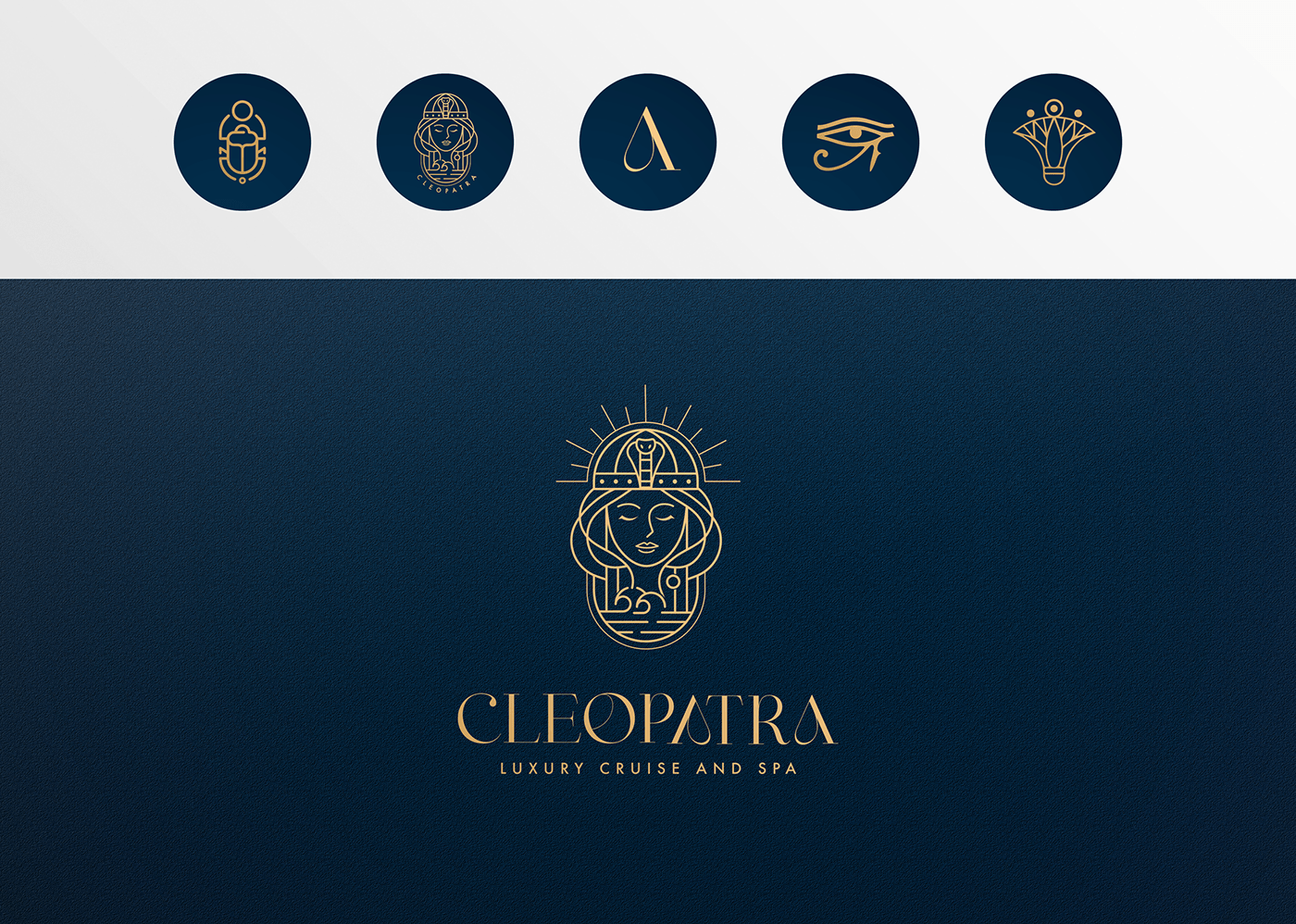 cleopatra brand identity ancient egypt Brand identity logo ancient egyptian branding cleopatra logo Nile Cruise Logo nilecruise