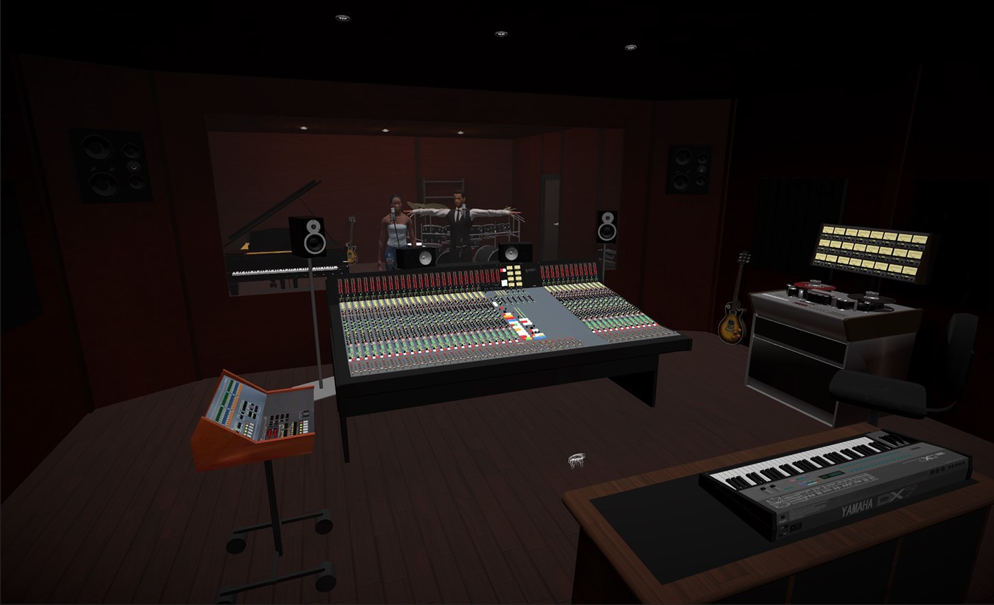 Virtual reality Audio music studio 3D vive blender