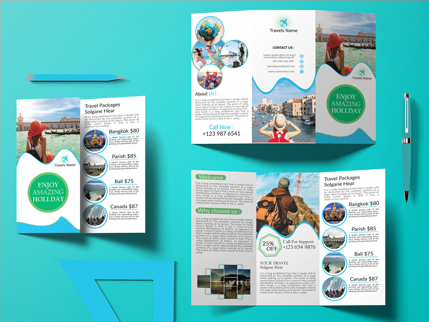 trifold brochure Travel traveltrifoldbochure grip graphicdesign design flyer brochuredesign trifoldbrochuredesign