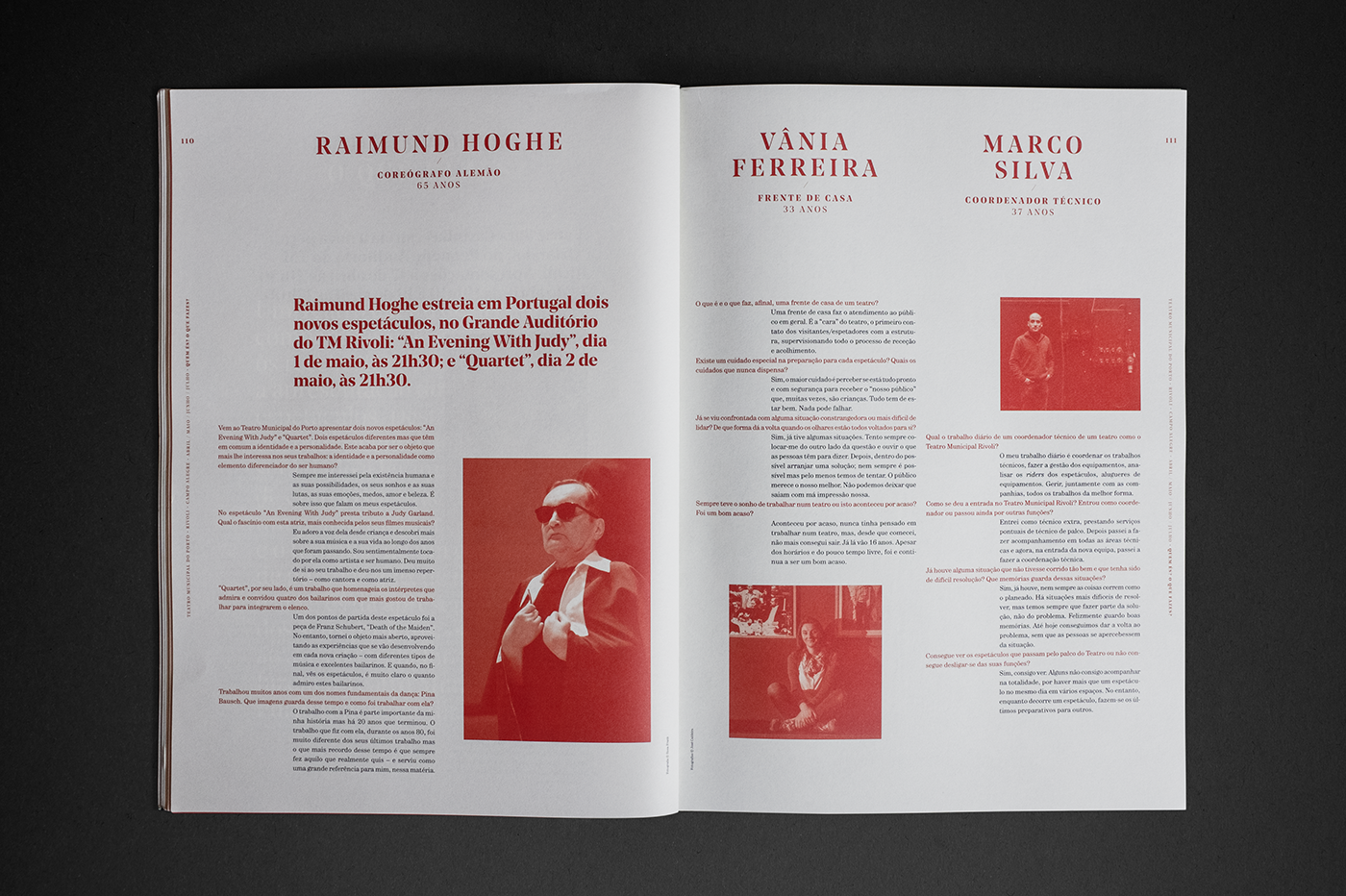 porto editorial Theatre programme culture oscar maia Layout print typography  