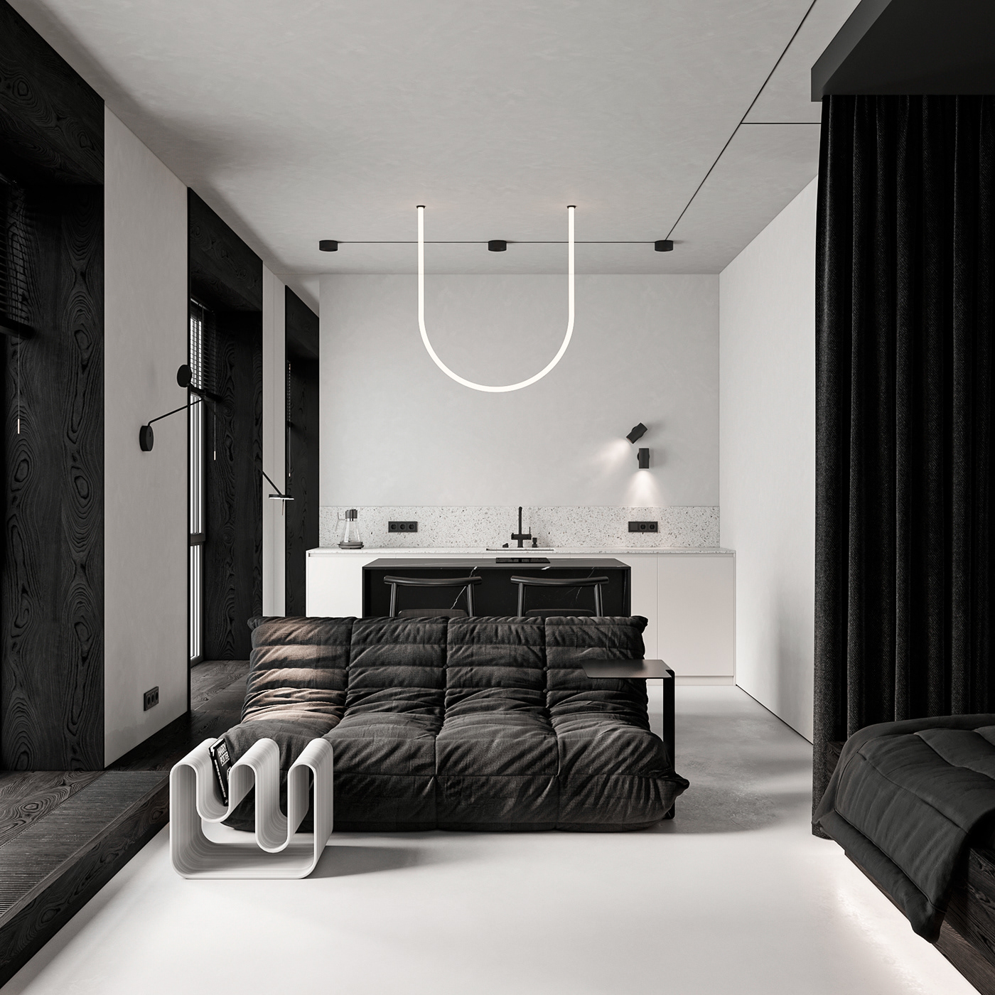 3D apartment architecture design Interior interior design  minimal modern Render visualization