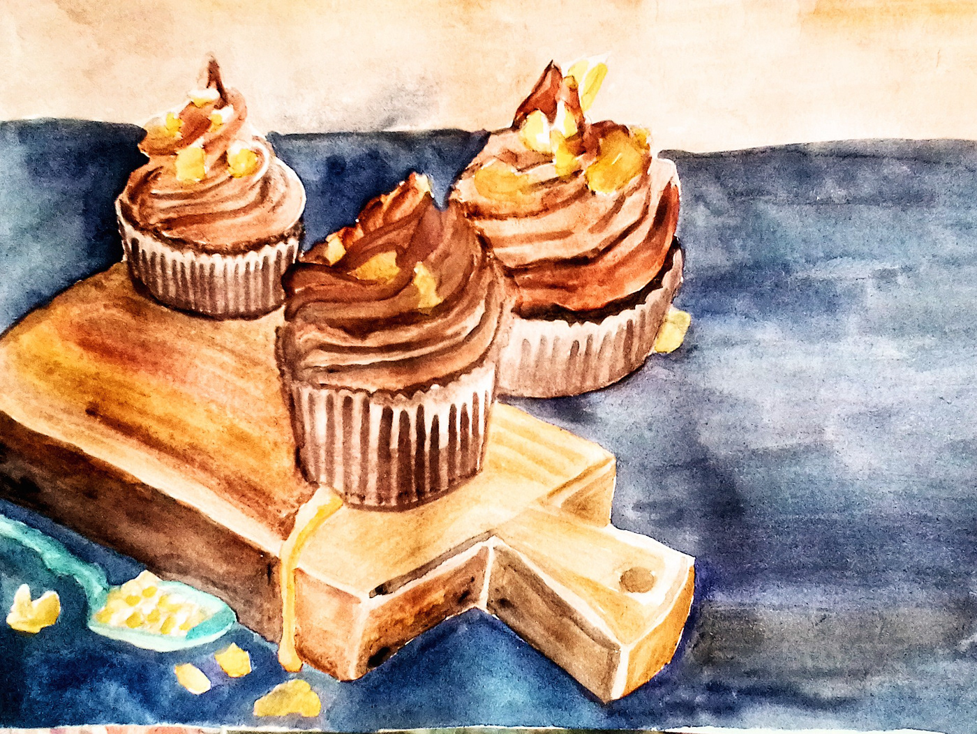 painting   Drawing  ILLUSTRATION  artwork Food  food illustration watercolor sketch graphic Stylization