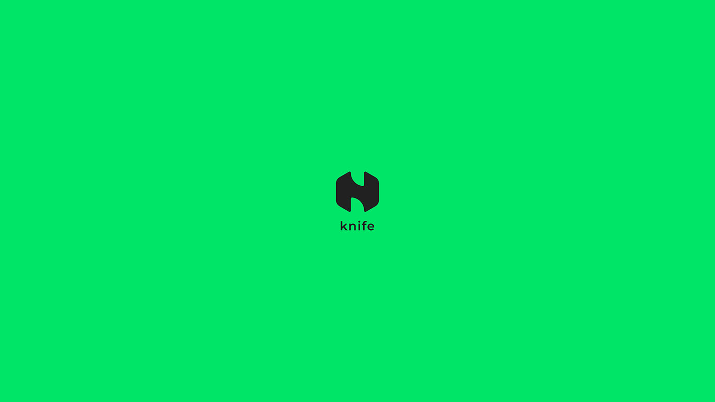 brand identity branding  creative green knife logo Logo Design logofolio minimal modern
