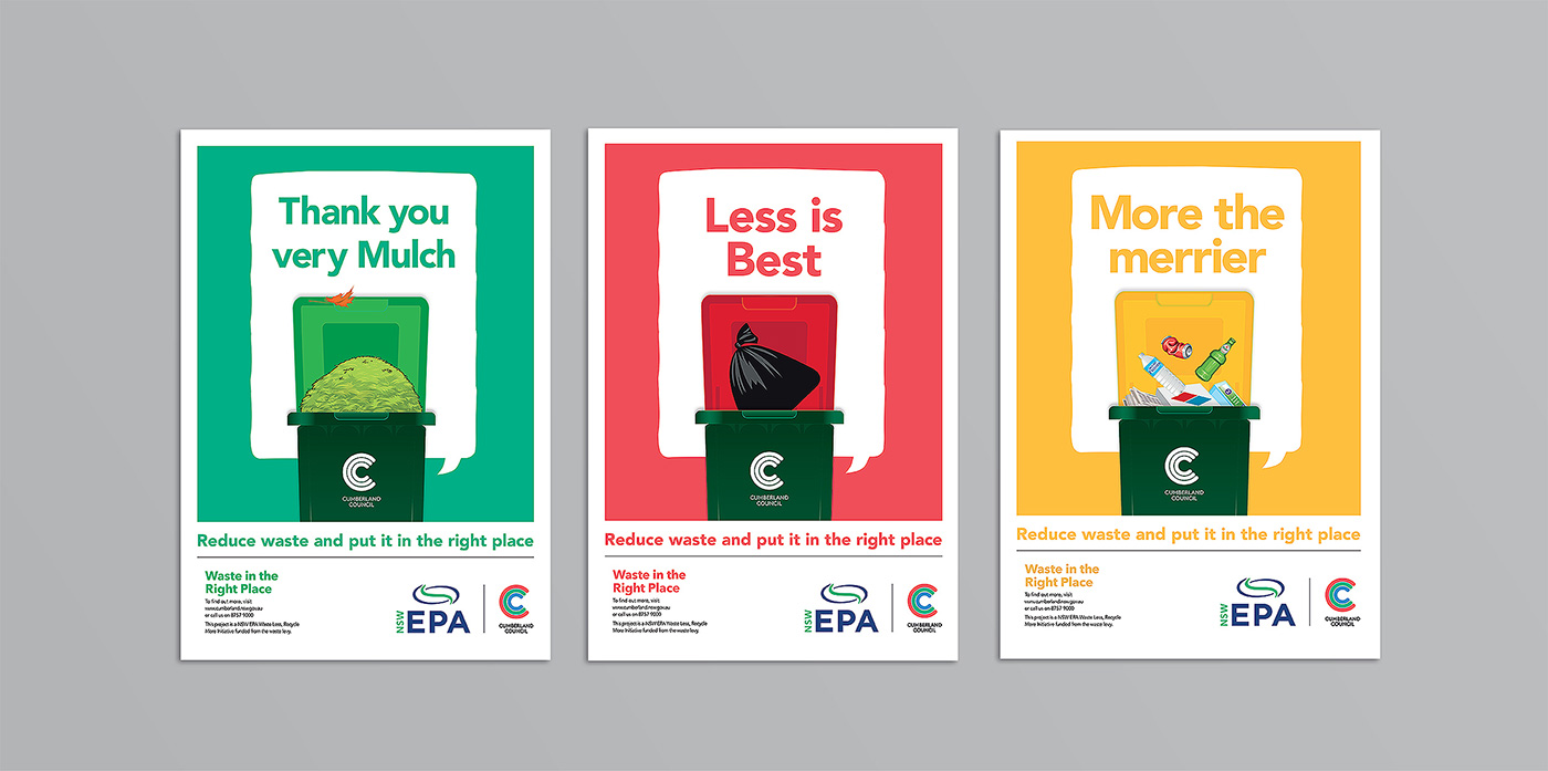 branding  Government Australia western sydney Cumberland design waste rubbish creative agca