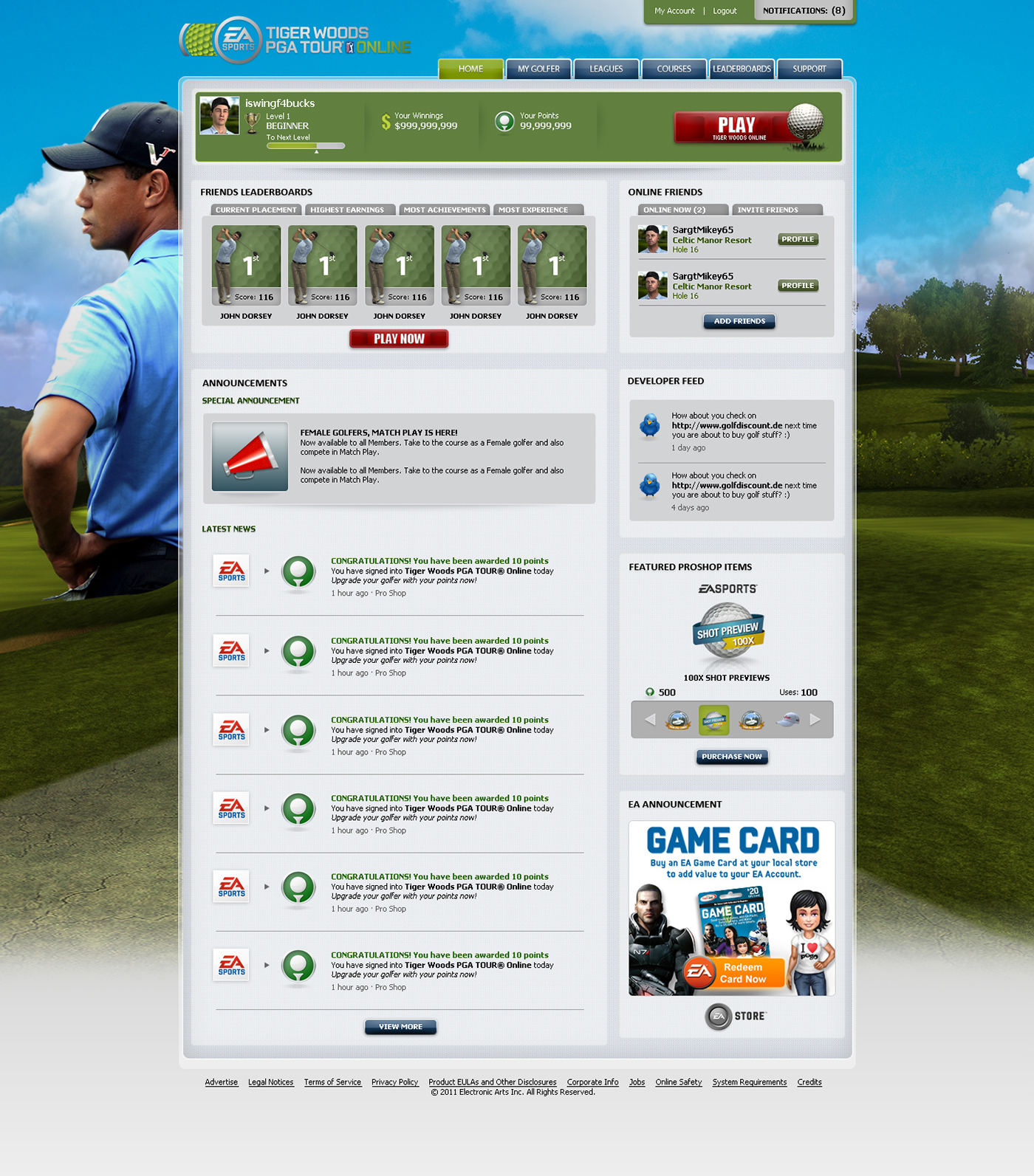 Online Game Official Website Design on Behance