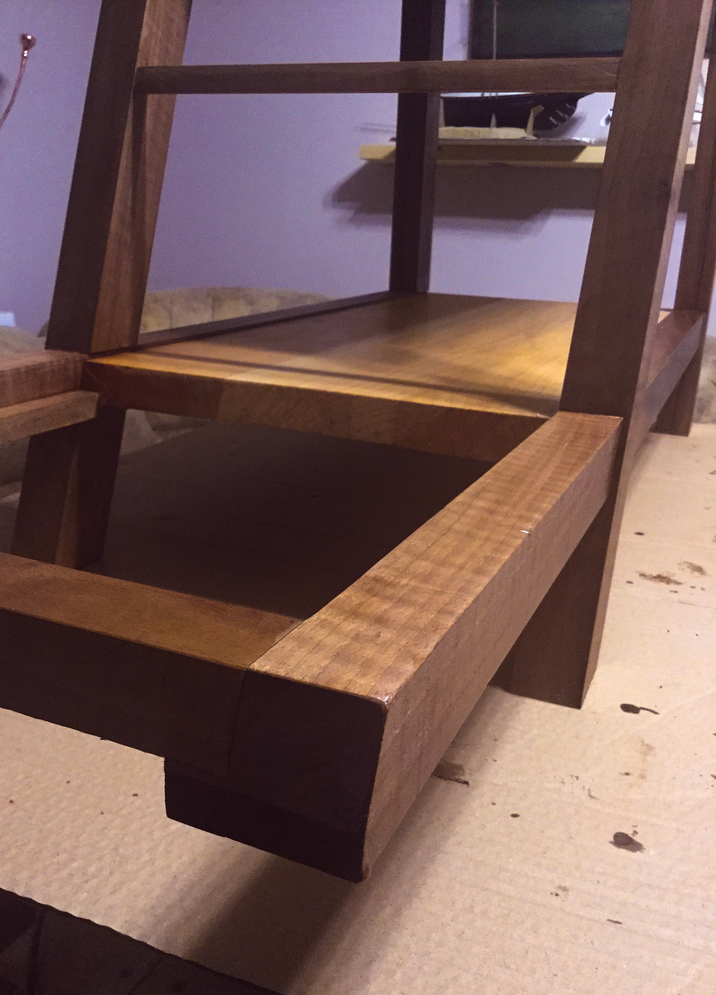 craft endgrain furniture industial design product design  table walnut woodworking