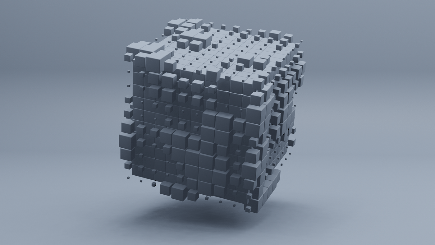 3D Blender 3D Animation cube geometry