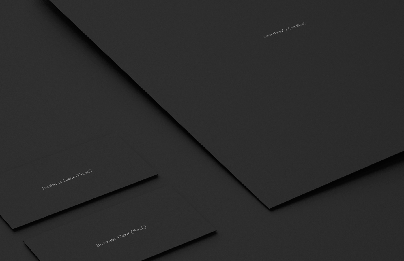 template free Stationery download corporate showcase identity logo print black minimalistic psd professional Mockup White