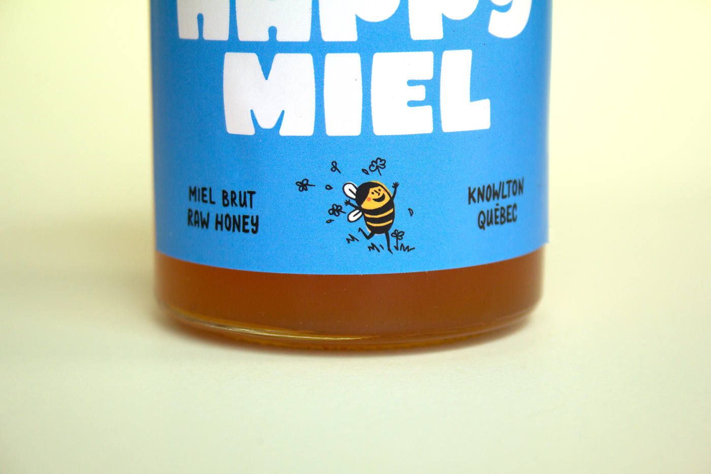 Packaging lettering Logotype ILLUSTRATION  honey miel bee abeille kid brand