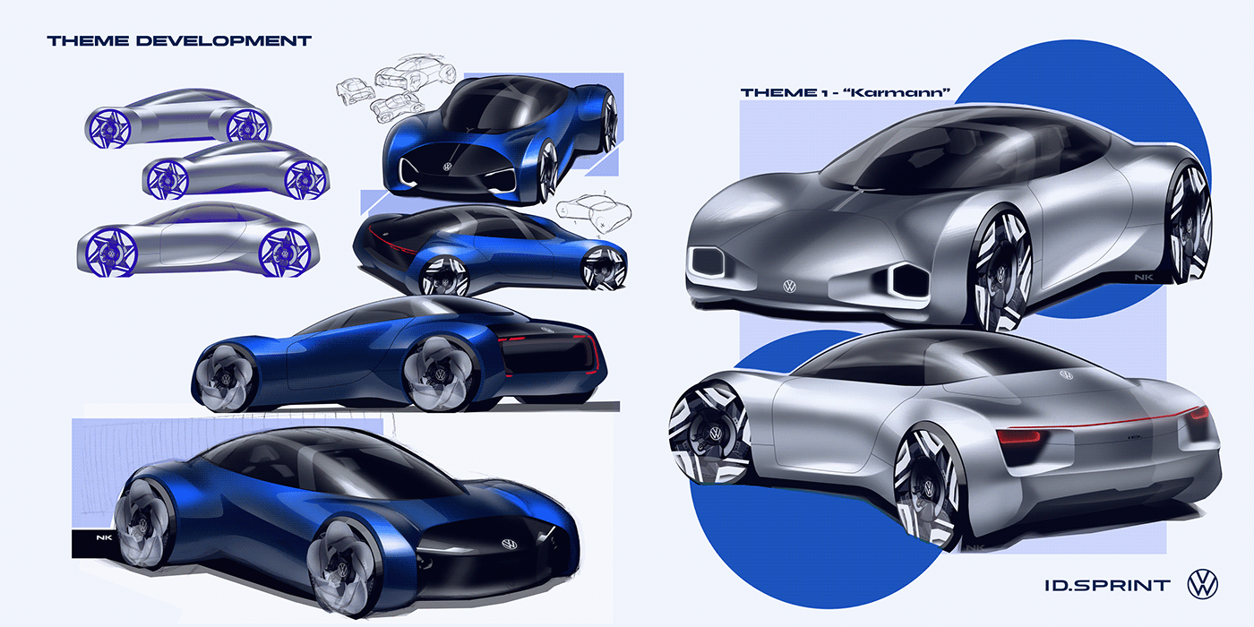 car design Automotive design industrial design  sports car volkswagen Transportation Design styling  concept car