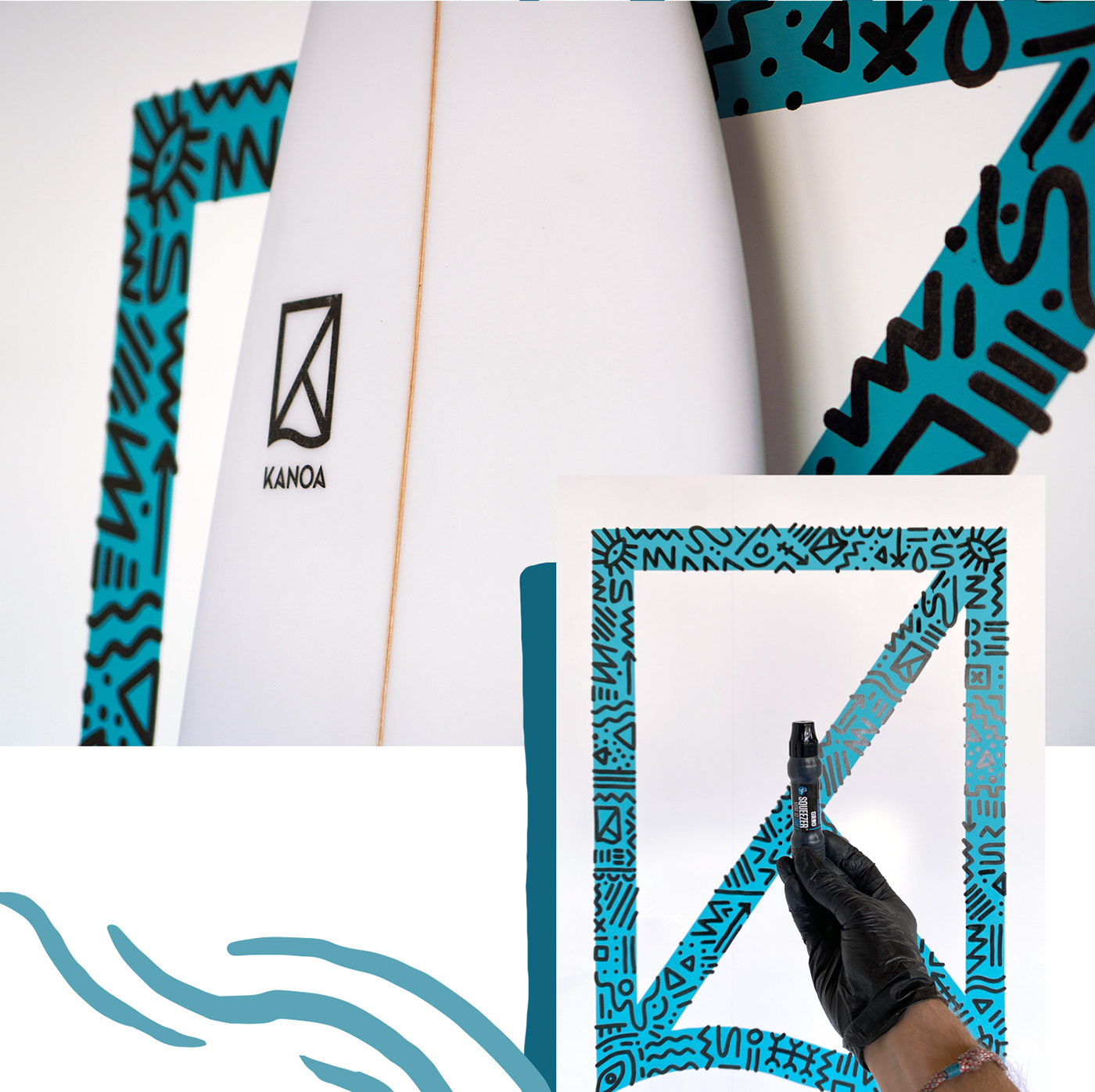 collage Interior lettering logos Mural Office painting   Street Art  surfing wall