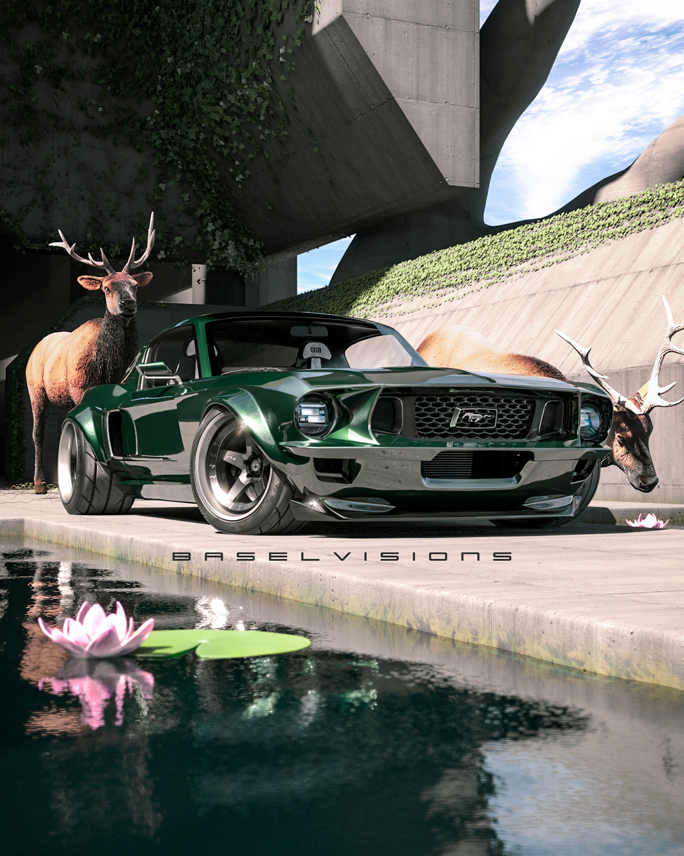 automotive cgi 3D 3ds max Render Mustang Ford Automotive Photography CGI automotive   Vizualization