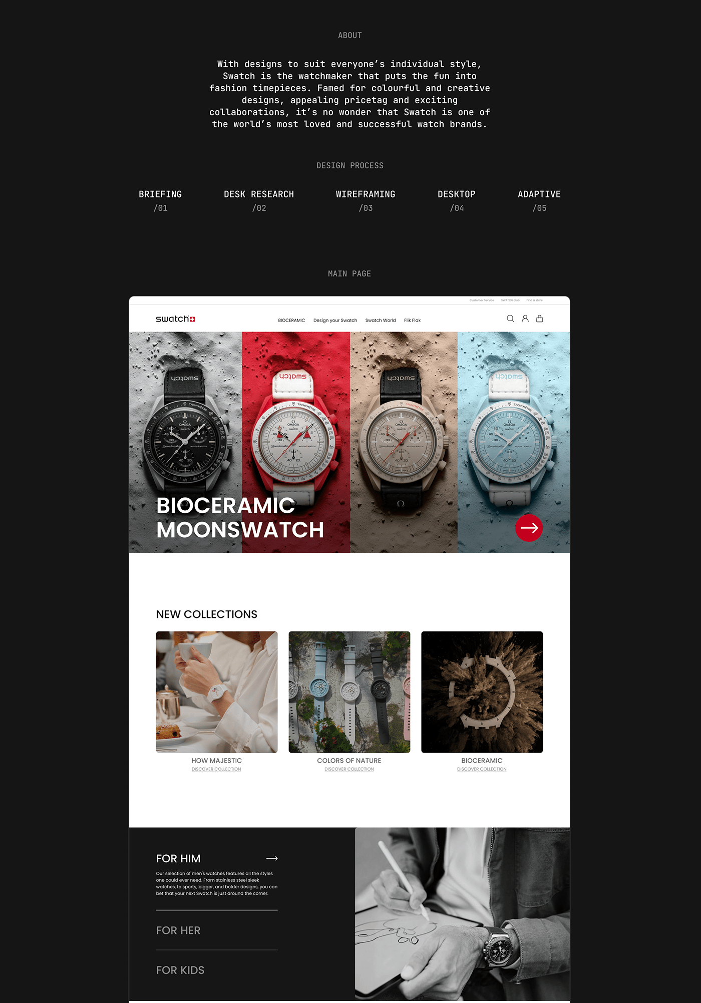 Ecommerce redesign swatch UI ux ux/ui watch Watches Web Design  Website