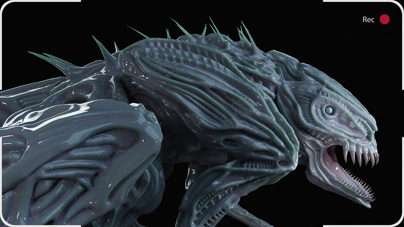 nightmare dark monster fantasy Digital Art  3D blender Render night horror