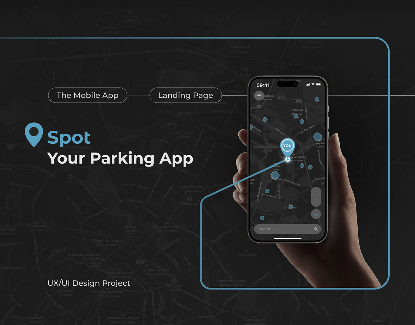 UI/UX Figma user interface landing page parking Mobile app application ui design app ios