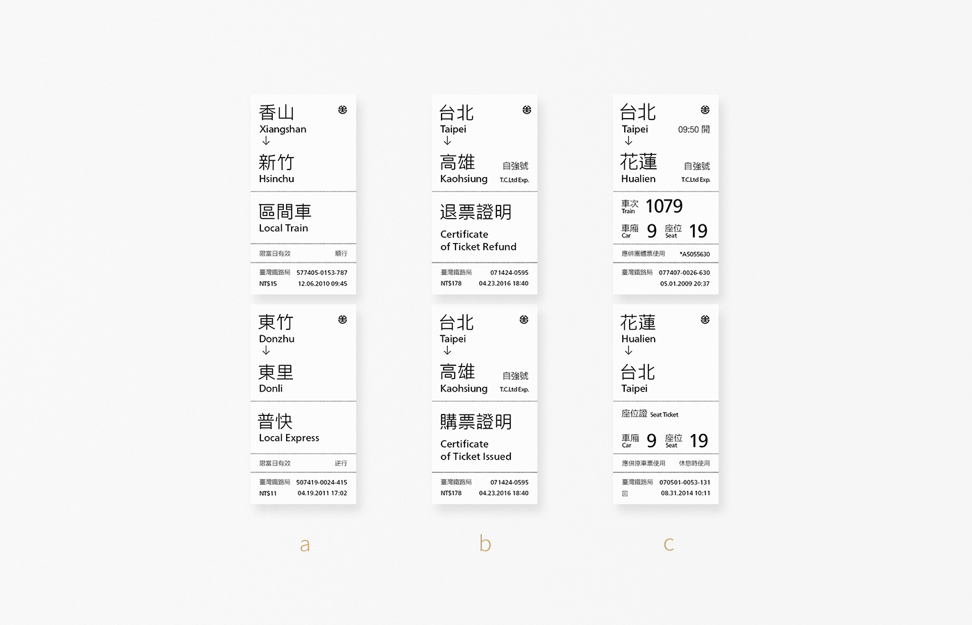 ticket train retypography typography   graphic design railway taiwan Travel passenger