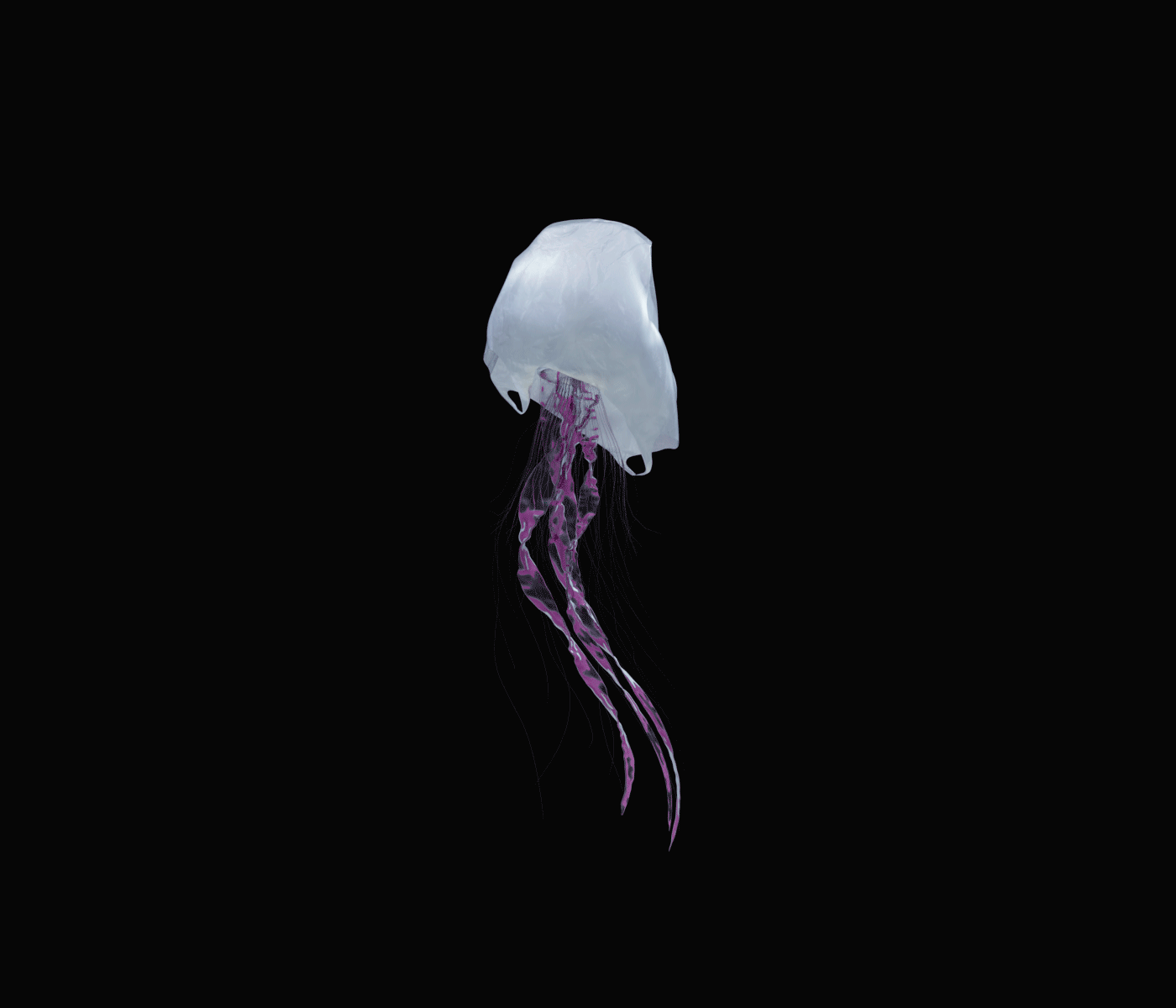 plastic Ocean climate change plastic free 3D Computer graphic microplastic jellyfish underwater save the planet