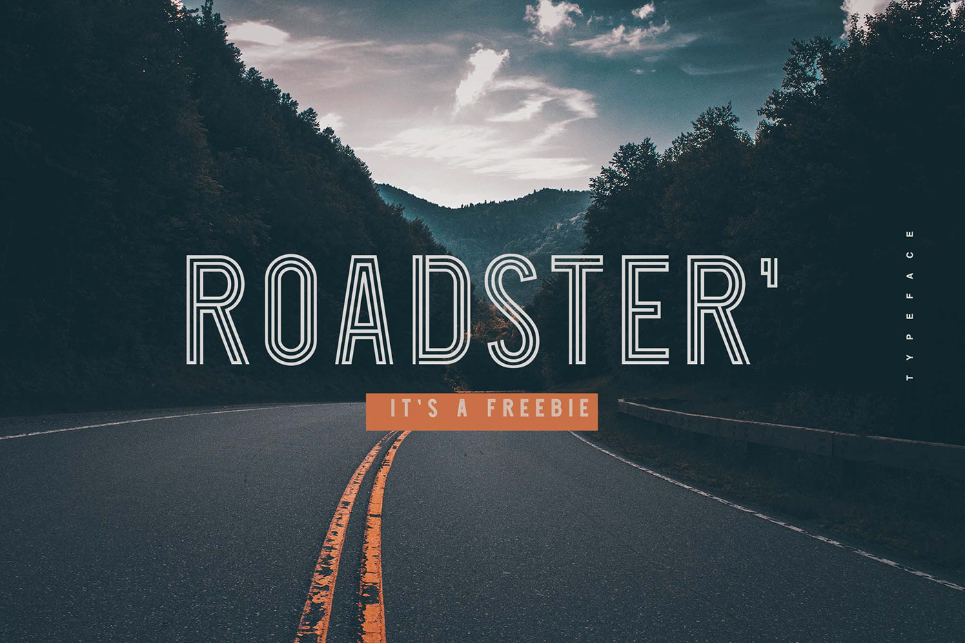 free freebie free download Free font roadster free typeface
