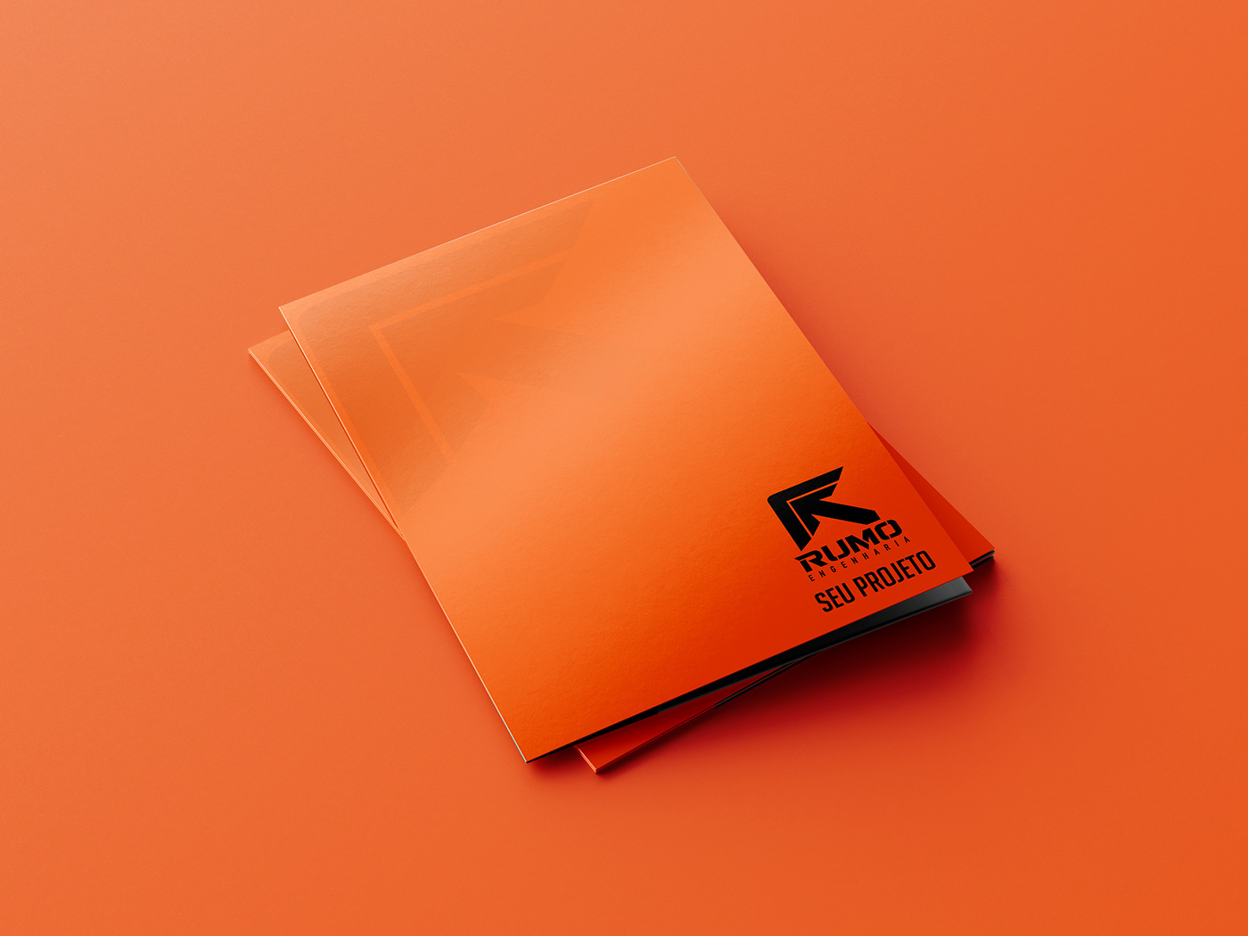 folder folder design design orange Engenharia civil engineering Folders Printing