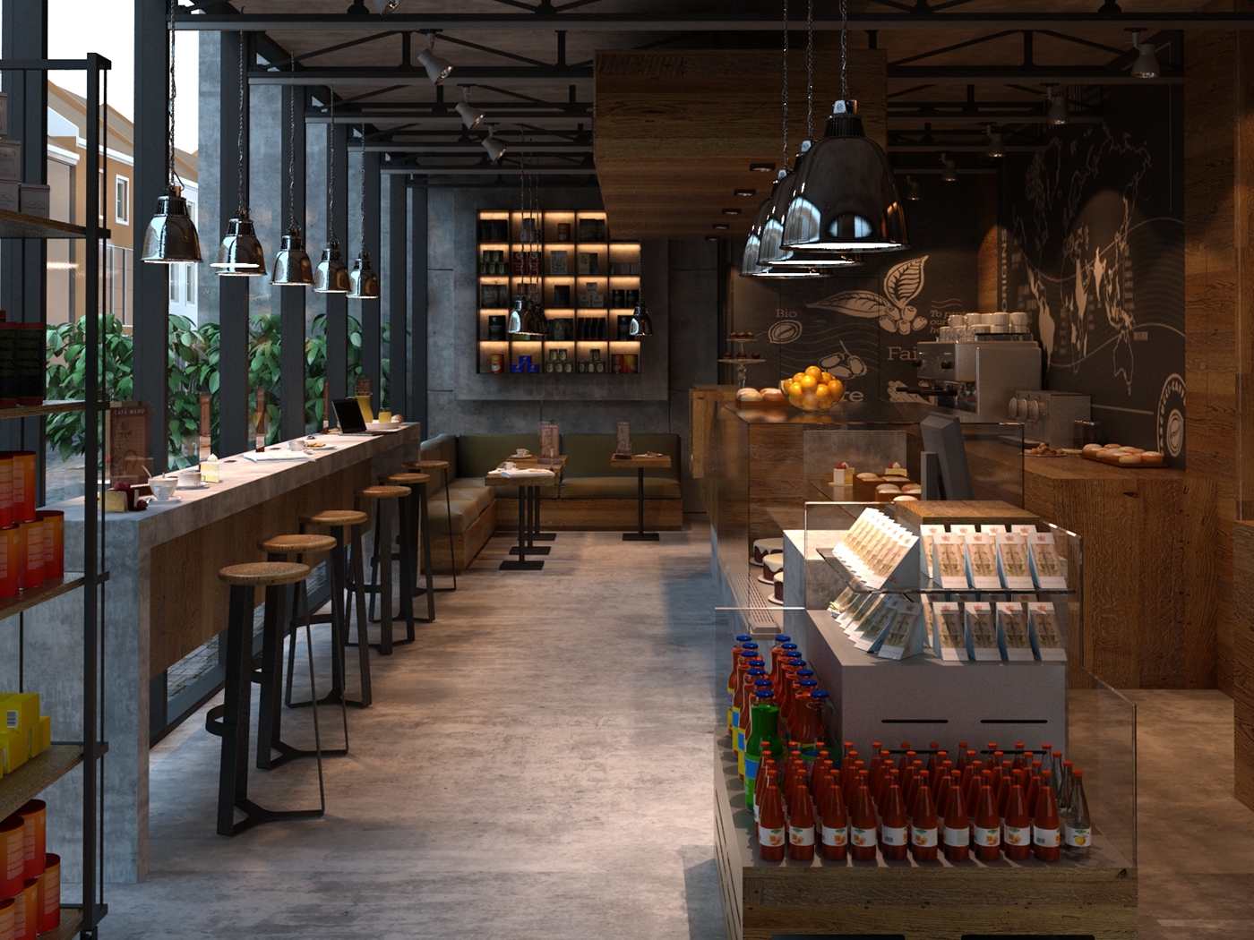 interiordesign industrial coffee shop