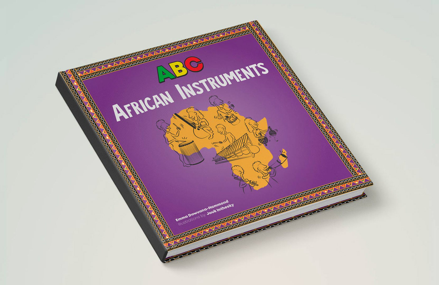 africa instruments children ILLUSTRATION  vector editorial music book graphic design 