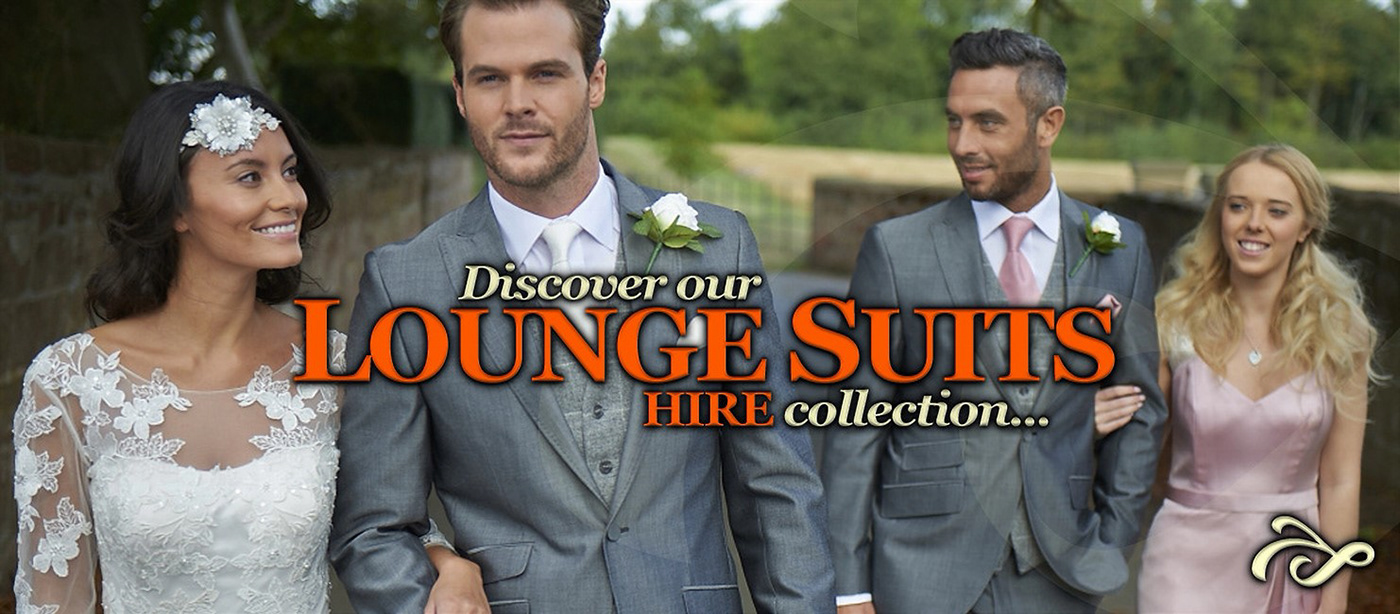 Masthead / banner artwork - SANDERS MENSWEAR - Lounge Suits Wedding Suit Hire collection...