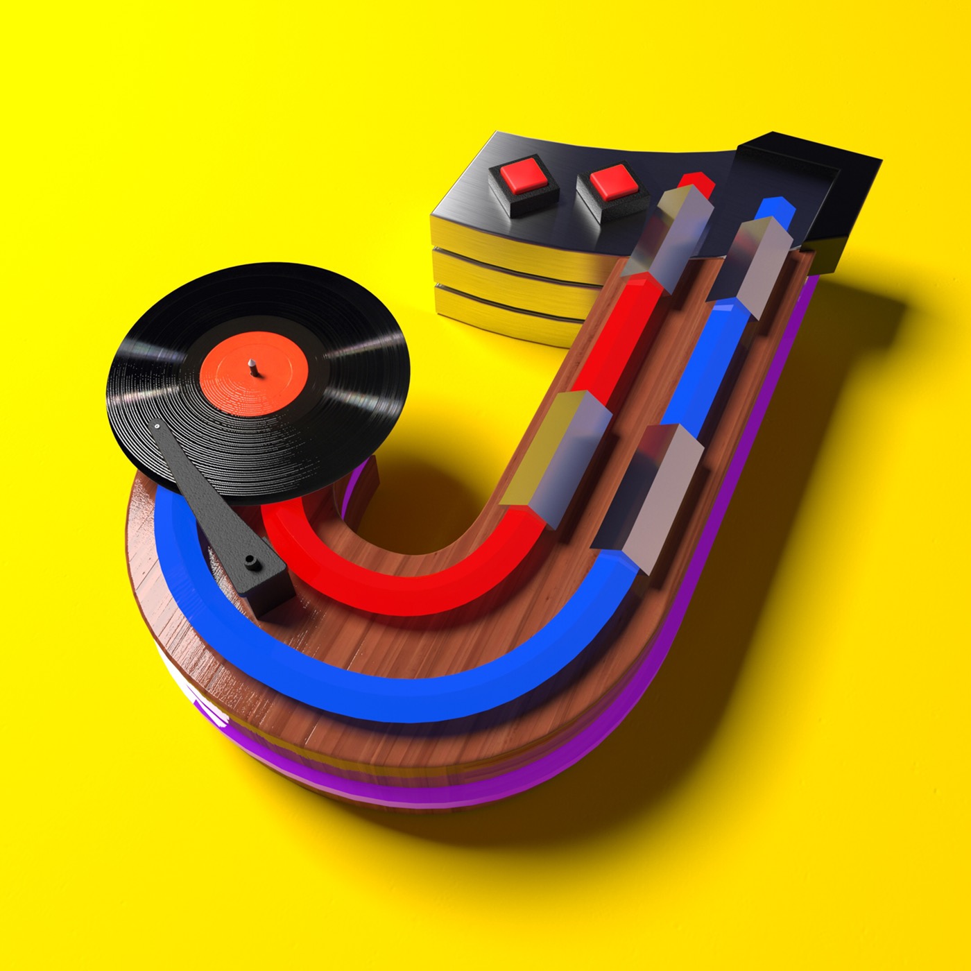 36daysoftype 3D Type CG colors a-ztypography typography  