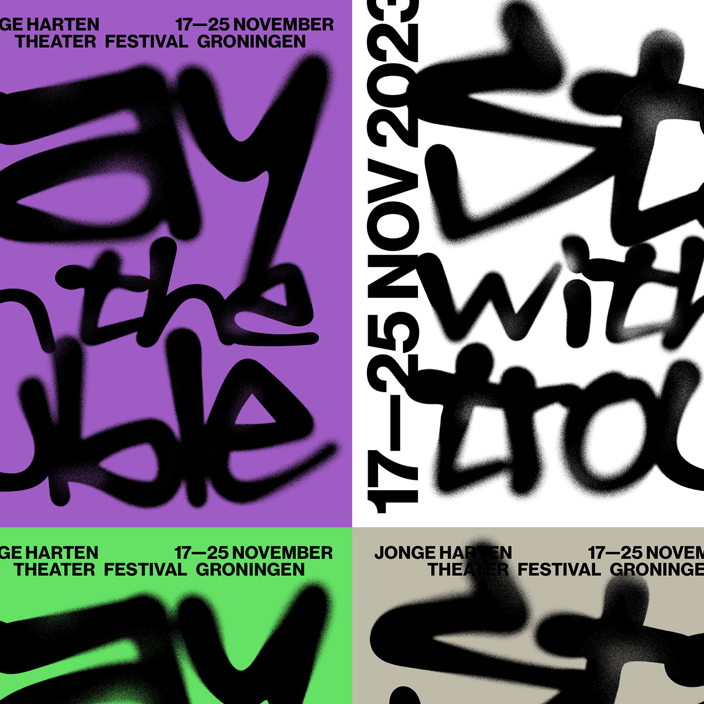 campaign Theatre festival grafitti spray paint Performing Arts  visual identity brand identity poster event identity
