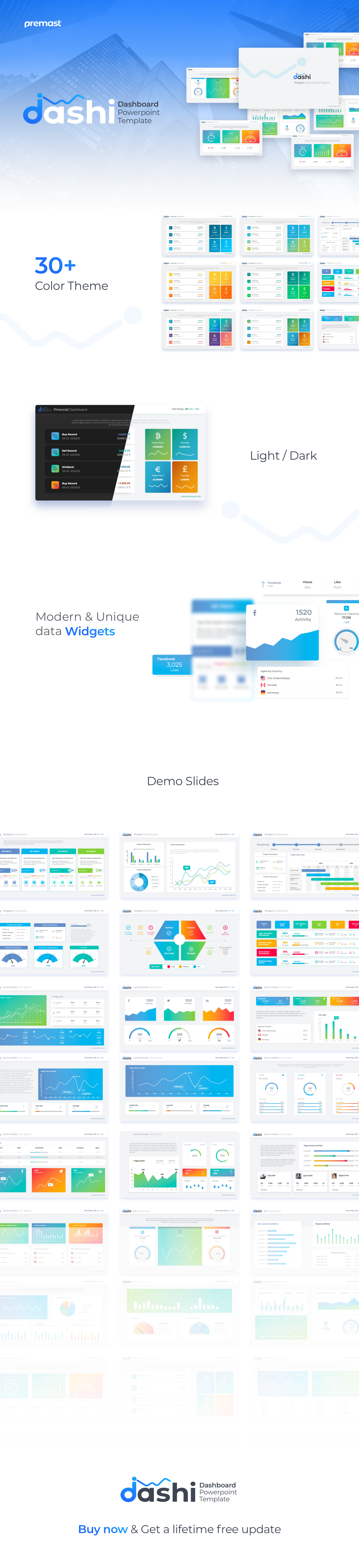 free freebie UI/UX presentation dashboard Charts Graphs Marketing Report Powerpoint business