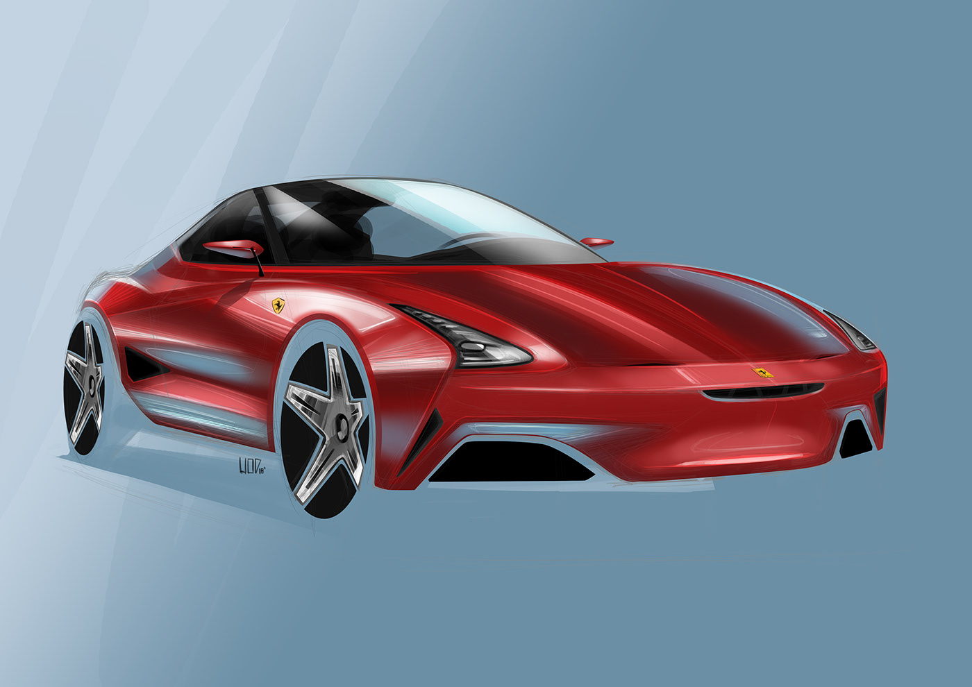 FERRARI car automobile car sketch sketch design design sketch Automotive design automotive  