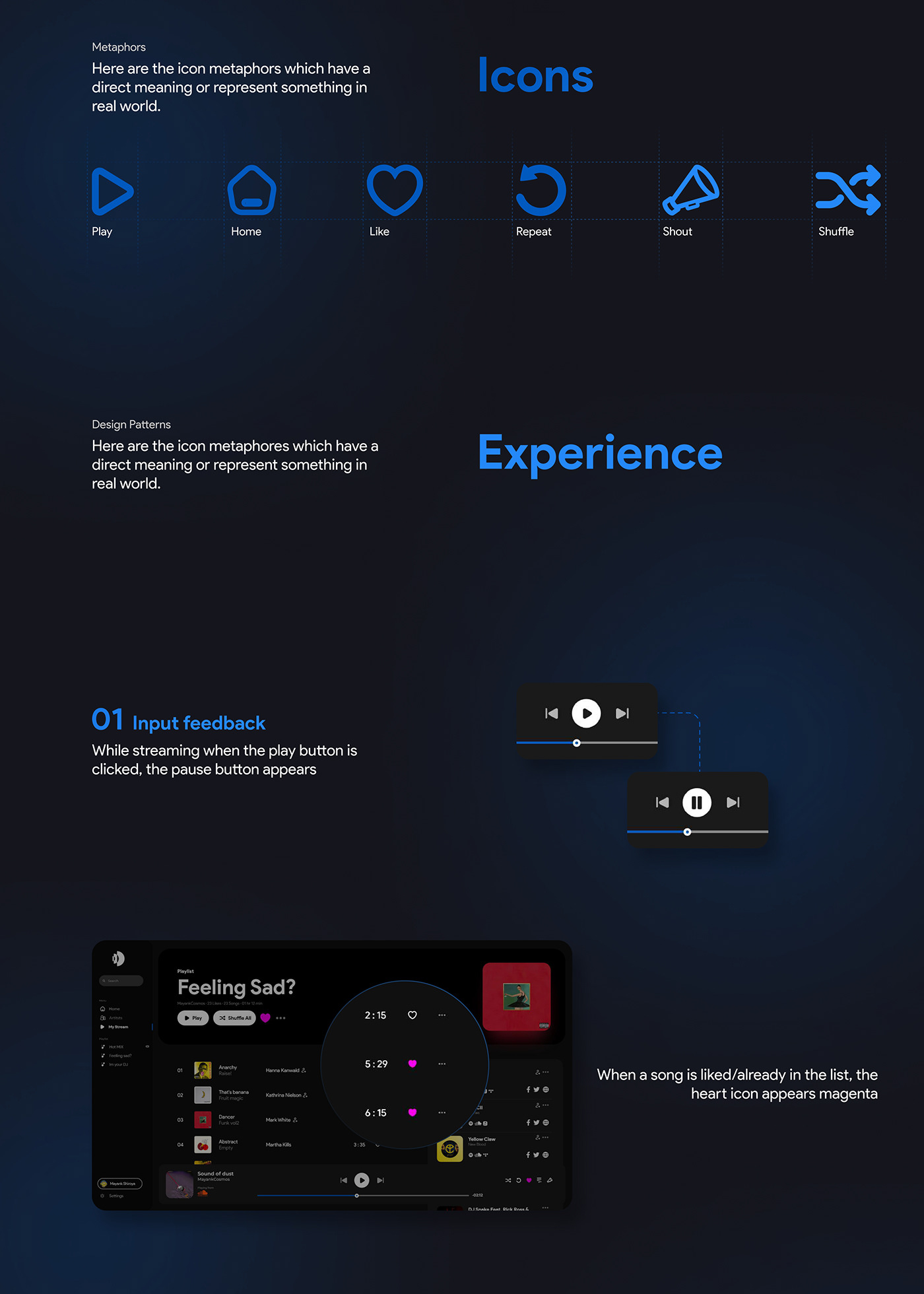 app design ILLUSTRATION  ios minimal music UI user experience user interface Website