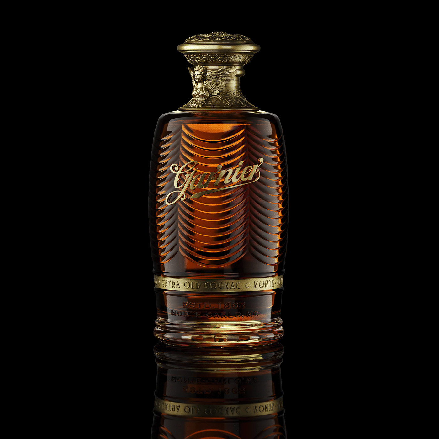 bottle brand identity Cognac luxury ornate Packaging premium Spirits