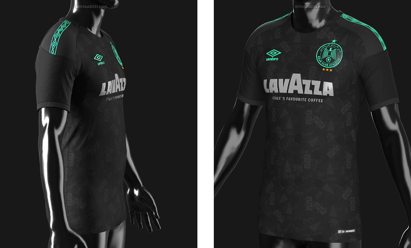 Clo3d Morocco Raja Casablanca soccer kits design umbro