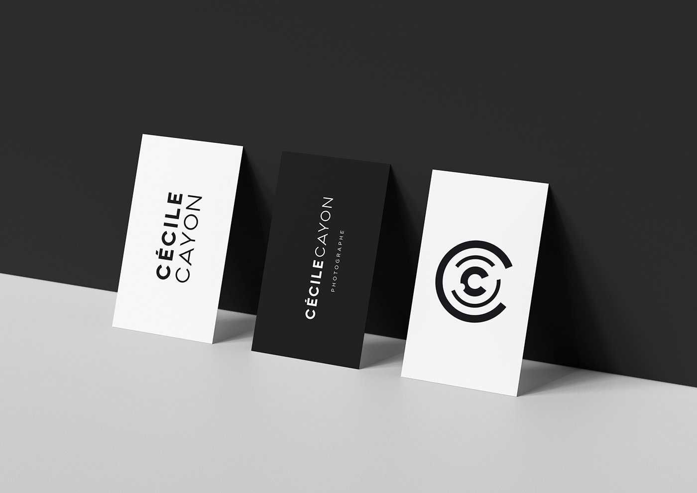 Embossed luxurious business cards in black and white
