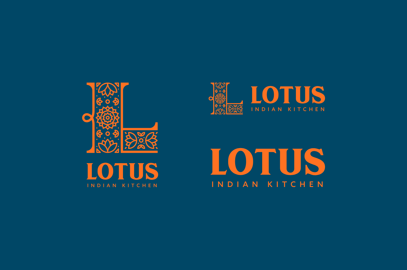 Logo suite for Lotus Indian Kitchen