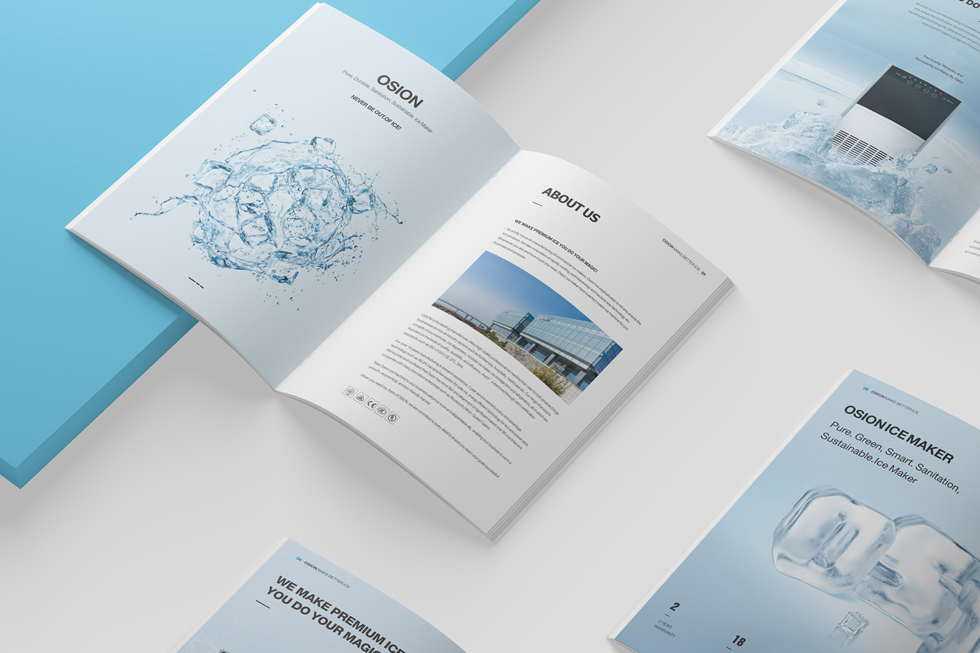 design 制冰机画册 画册设计，宣传册设计， 招商手册 产品手册 宣传册 排版 視覺設計