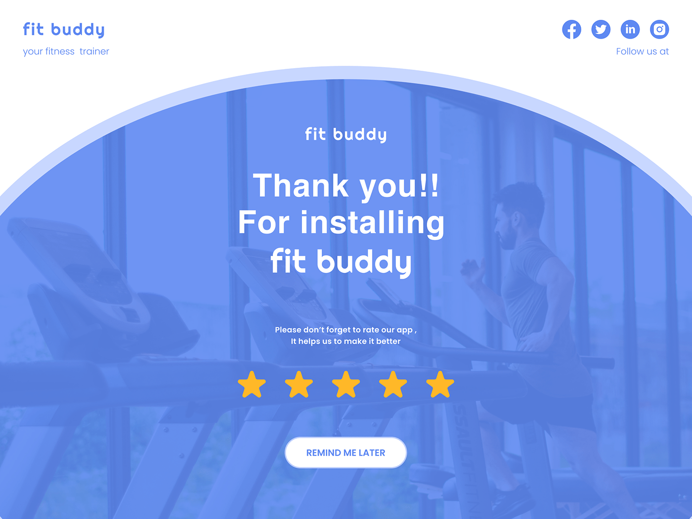 app review Daily UI Challenge DailyUI day 77 thank you ratings review Testimonials thank you thank you card Thank You page