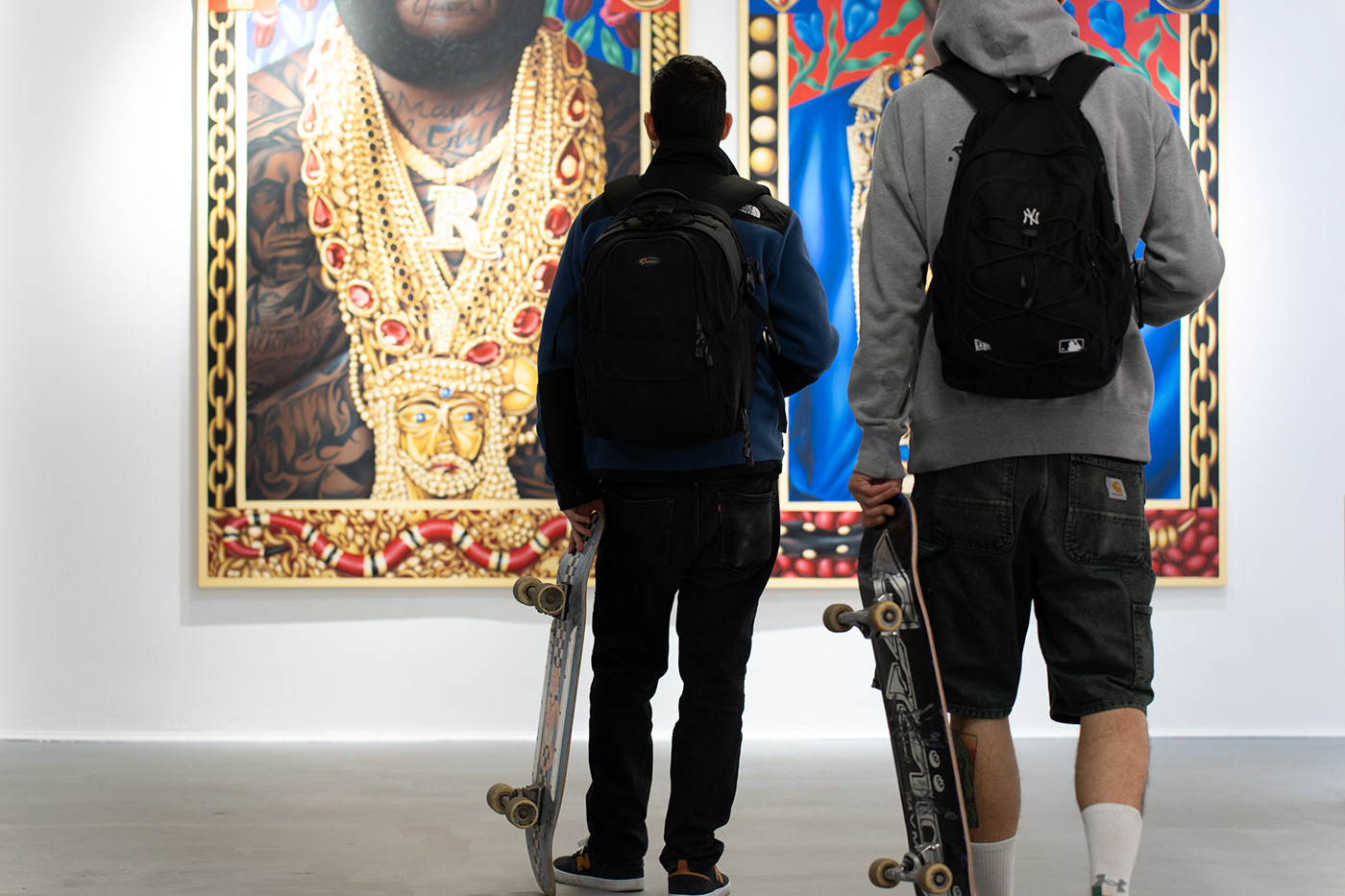 painting   acrylic on canvas fine art bling gold fanboy MOBIUS GALLERY Exhibition  Rick Ross slick rick