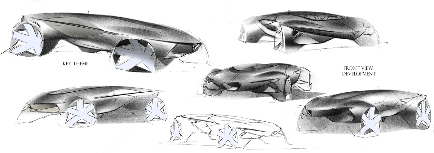 Transportation Design car design exterior alfa romeo product design  industrial design  car sketch Pforzheim