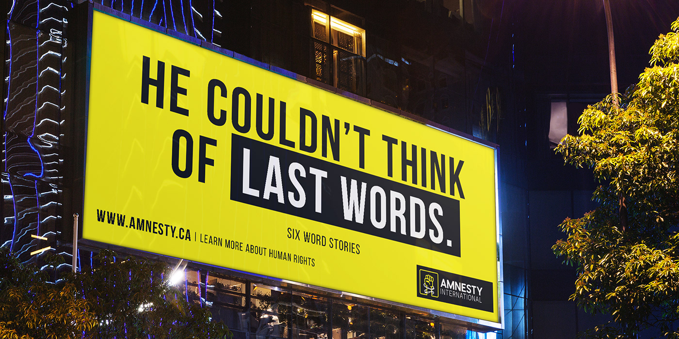 Advertising  amnesty billboard Bus Shelter campaign outdoor advertising story